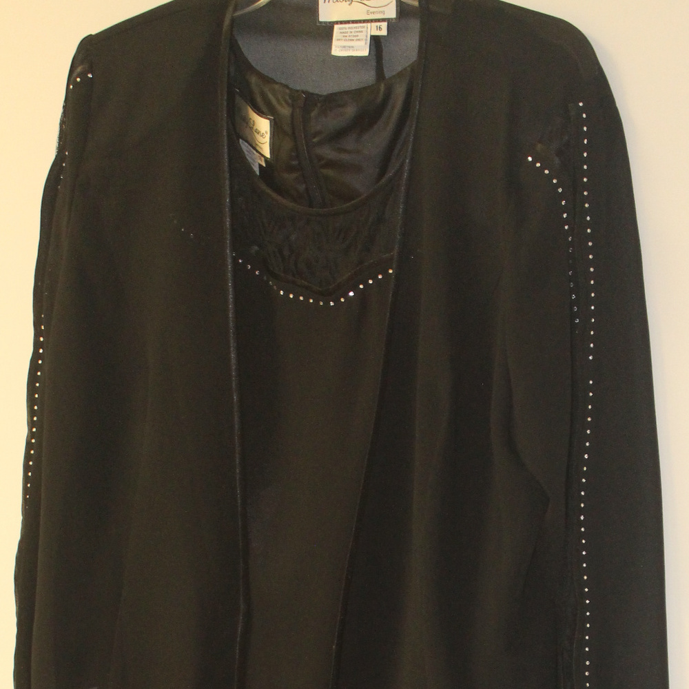 Black Rhinestone Evening Gown